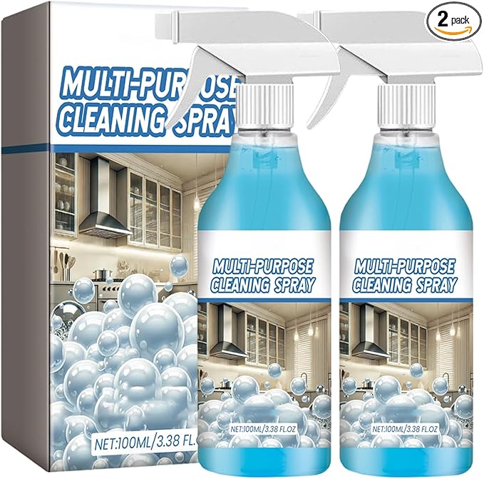 2PCS Spray Splash Cleaner, 2026 New Multi-Purpose Handheld Degreaser, Powerful Foam Sprays for for Kitchen, Easy to Use Rust Remover for Kitchenware, Grime Remover Spray for Home Family