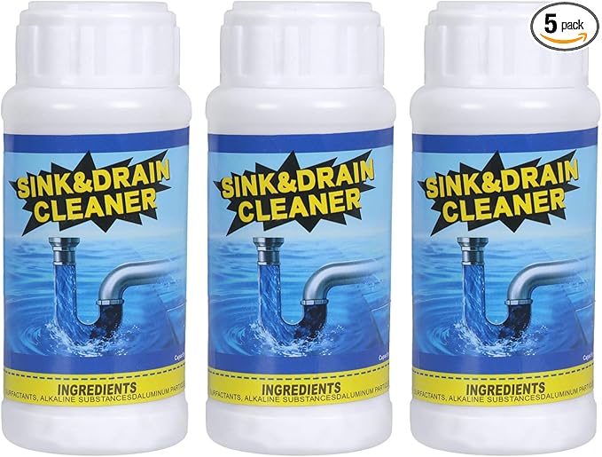 Powerful Sink Drain Cleaner - Fast Foaming Pipeline Dredging Agent for Kitchen Sink,Bathroom & Shower,Toilet Pipes (3pcs, sky blue)
