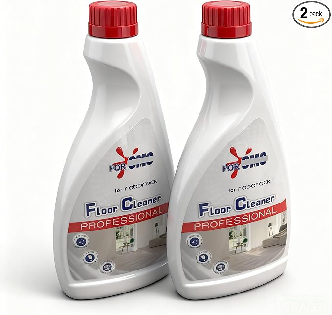 2 Bottle Original Scent Floor Cleaning Solution - For Roborock Robot Vacuum & Mop, Deep Cleans Hard Floors, Works With All Mopping Robot Vacuums