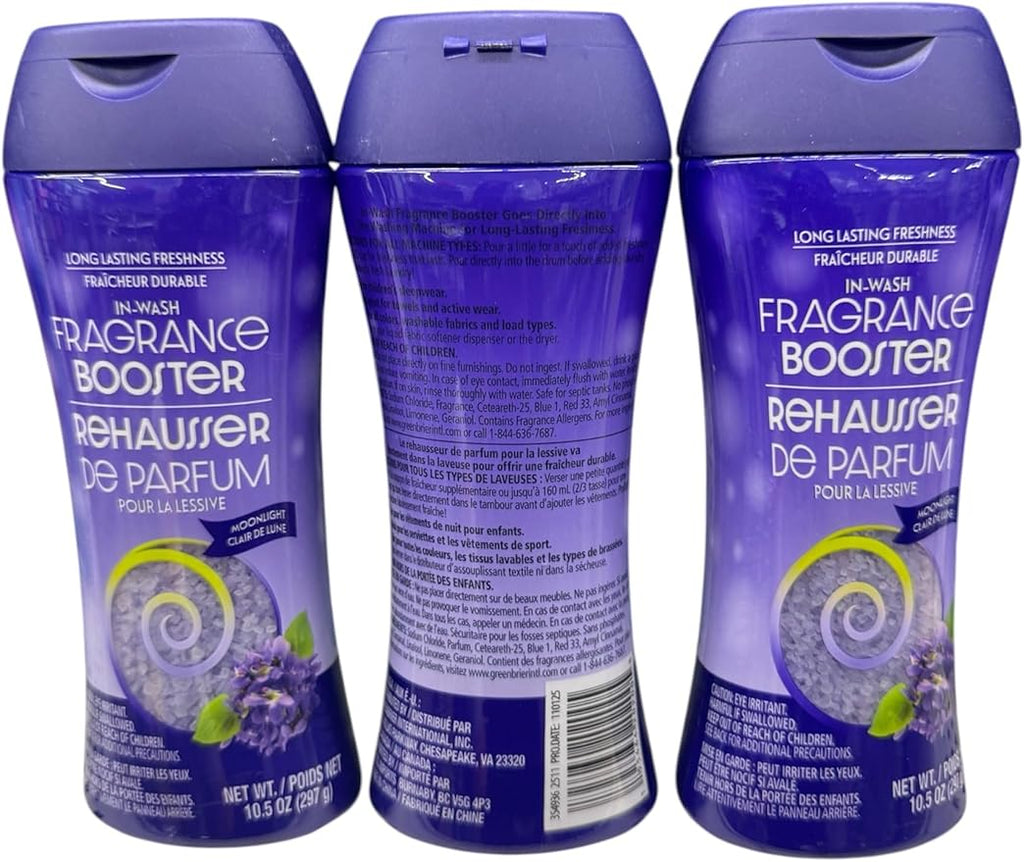 In-Wash Fragrance Booster, Moonlight Scent, Long Lasting Freshness, 10.5 oz, 3 Pack