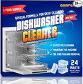 Dishwasher Cleaner and Deodorizer Tablet -24Tablets Deep Cleaning Descaler for Dishwasher Machine - Remove Limescale,Odor,Smell,Mineral Buildup