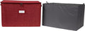 Covermates Keepsakes - Adjustable Zip-Top Storage Box - Configurable FlexGrid Compartments - Heavy Duty Polyester- Reinforced Handles - Stackable Design - Indoor Storage, Red Heather