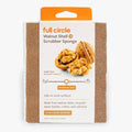 Full Circle Walnut and Cellulose Scrubber Sponges – Pack of 6 – Powerful, Non-Scratch Kitchen Sponges Made with Plant-Based Sustainable Materials, Safe for Nonstick Cookware