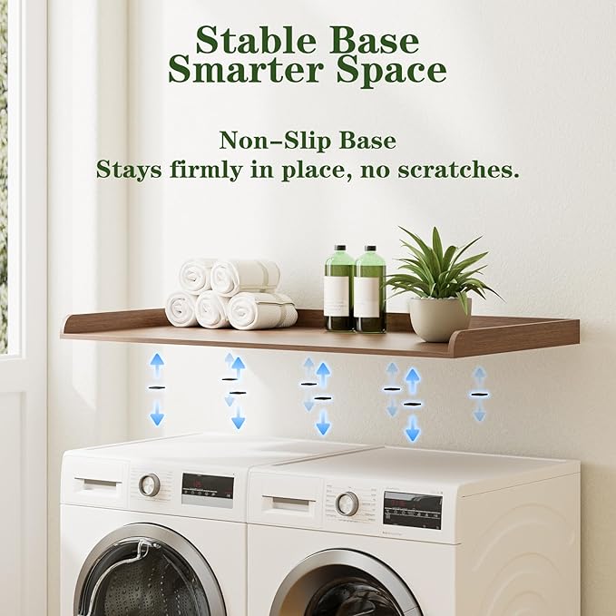 Washer Dryer Countertop, 27.6" x 54" Laundry Countertop for Washer and Dryer, Laundry Room Organization and Storage, Walnut