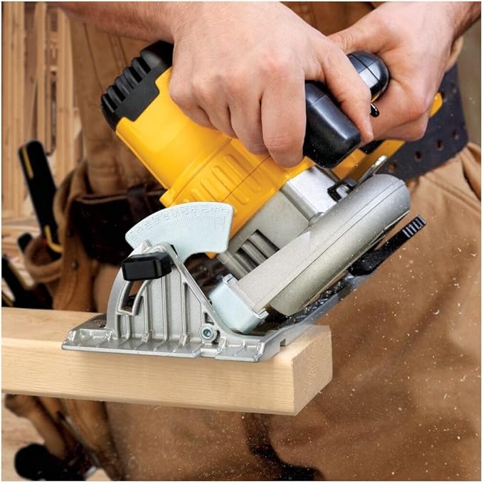 DEWALT 20V MAX Circular Saw, Cordless Sidewinder Style Portable, 6-1/2-Inch Blade, 5150 RPM, 0-50 Degree Bevel Capability, Battery Not Included (DCS391B)