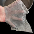 Cast Iron Cleaner and Chainmail Skillet Scrubber - 12''x12'' Upgraded 3.8mm Small Ring, 316L Stainless Steel Fine Rings - Durable Scraper for Skillets, Pans, Griddles & Containers
