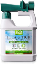 Eco Defense Flea, Tick, and Mosquito Spray for Yard and Perimeter - Safe Around Kids, Pets, Plants - Outdoor Barrier Control & Repellent - Ready-to-Spray Covers Up to 5,000 sq ft