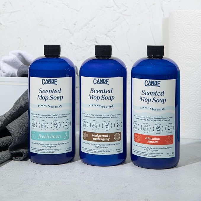 CANDE Mop Soap - Highly Scented Mop Soap, Luxury Floor Cleaner, Premium Fragranced Floor, Streak-Free Shine, 32 oz (Vanilla Pumpkin)