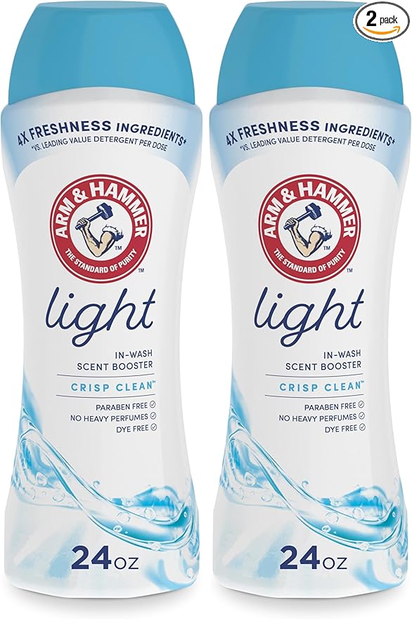 Arm & Hammer Light In-Wash Scent Booster Crisp Clean 24oz (Pack of 2)