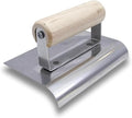 MARSHALLTOWN Qlt Stainless Steel Hand Edgers, Wood Handle Material, 203mm Length, 203mm Width, 3mm Radius, 6mm Lip, Made In The USA, CE526S