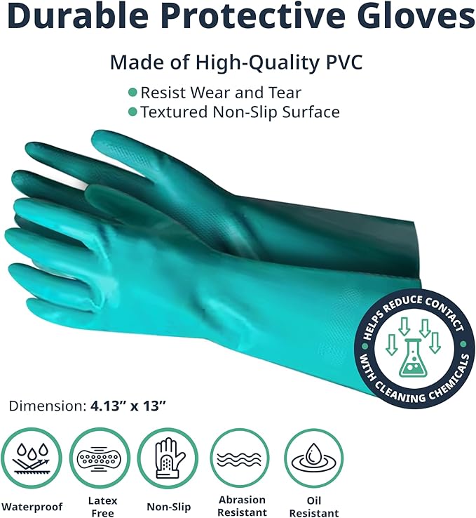 Glug Drain Opener Bundle with Glug Crystals Cleaner and Long Protective Gloves - 2 Items - Sink & Shower Drain Clog Remover, Compatible with Most Home Plumbing, Easy DIY Use
