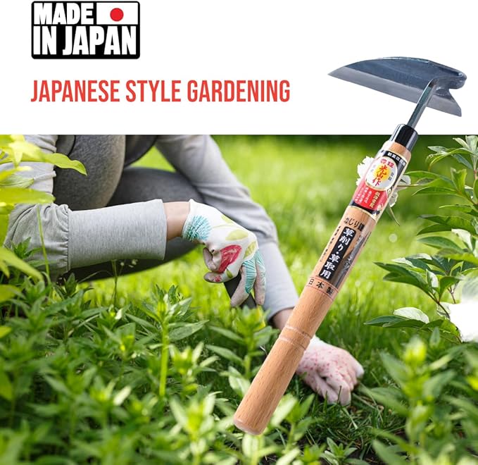 Gardening Weeding Sickle Very Sharp Edge Manual weeders [Made in Japan] Japanese Garden Weeder Hand Hoe