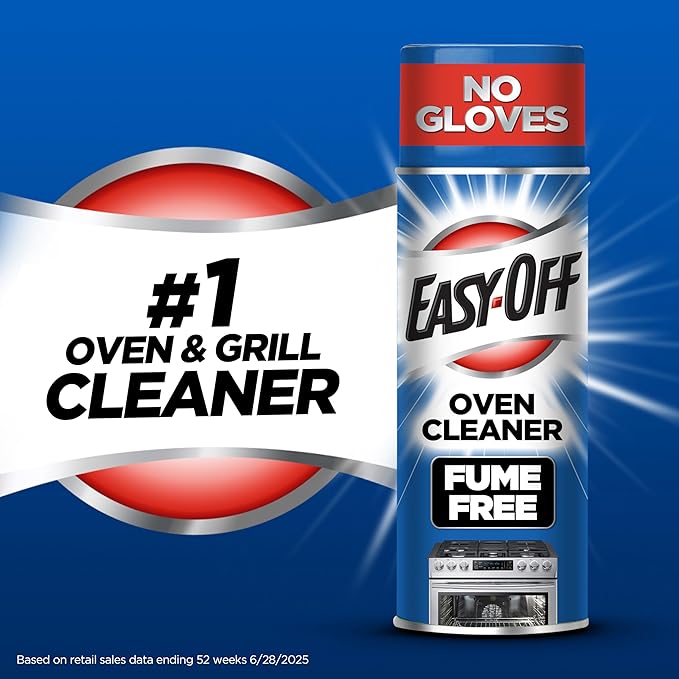 Easy-Off Fume Free Oven Cleaner Foam, Removes Grease & Burned-On Food, For Ovens, Air Fryers & More 14.5oz (6-count)