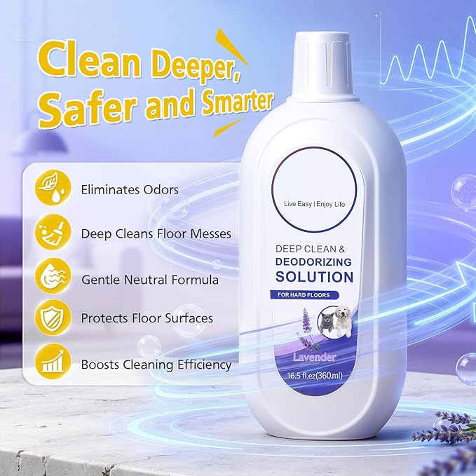 2 Pack Floor Cleaning Solution for Tineco, Lavender Scent, Deep Cleans Multiple Hard Floors for iFLOOR Series, FLOOR ONE S3 / S5 / S6 / S7 / S9 Artist Series Wet Dry Vacuum (33.8 OZ)