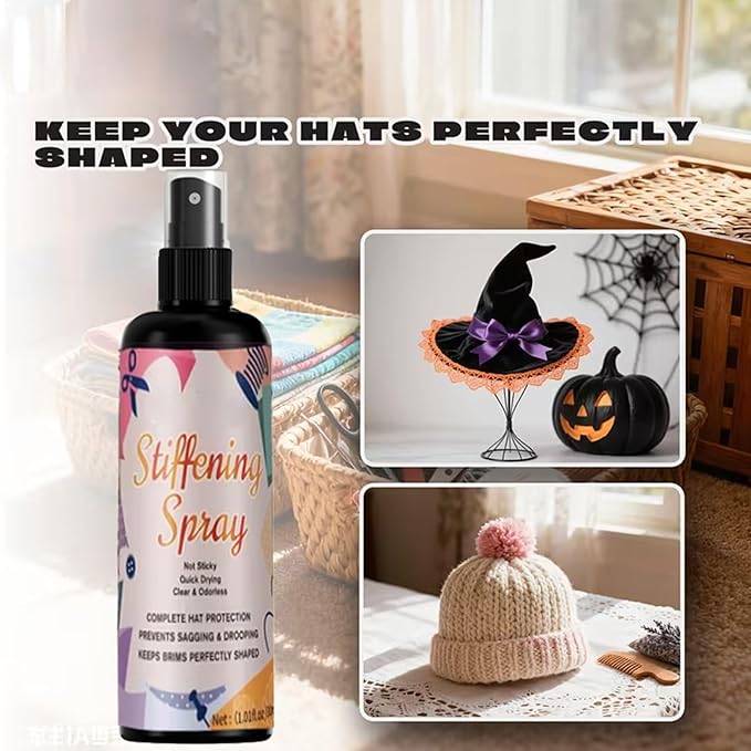 Fabric Stiffener, Stiffen Quick Fabric Spray, 100ml Quick Drying Hardener, Felt Hat Stiffener, For Lace Wool Felt Crochet Craft Projects Holiday Decorations