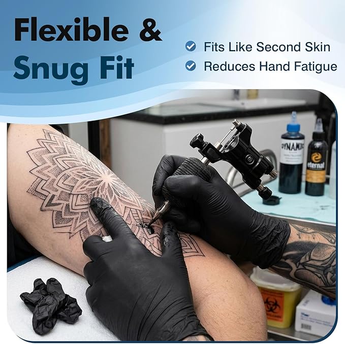Fixwal Black Disposable Nitrile Gloves, 4 Mil, 120 Count, Cleaning Service Gloves, Latex Free, Powder Free, Disposable Gloves for Cooking, Cleaning