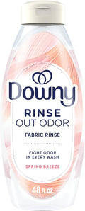 Downy Rinse Laundry Odor Remover, Spring Breeze Scent, 48 FL OZ, Fabric Softener and Laundry Odor Removal Rinse