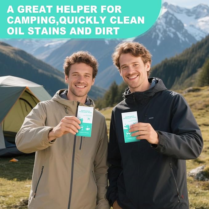 twoworld Disposable Dish Cleaning Wipes,Dish Wipes for Washing Dishes No Water for Camping Travel Kitchen Outdoor(pack of 100)