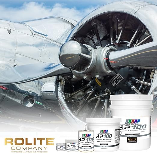 Rolite Aircraft Metal Polish 4.5 Oz Ap100 Extra Coarse for Airplane Aluminum Bare Metal Aviation Detailing Restoration
