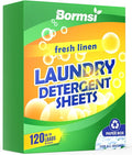 Laundry Detergent Sheets Fresh Scent 120 Loads No Plastic Jug, Travel Laundry Soap Detergent 60 Sheets