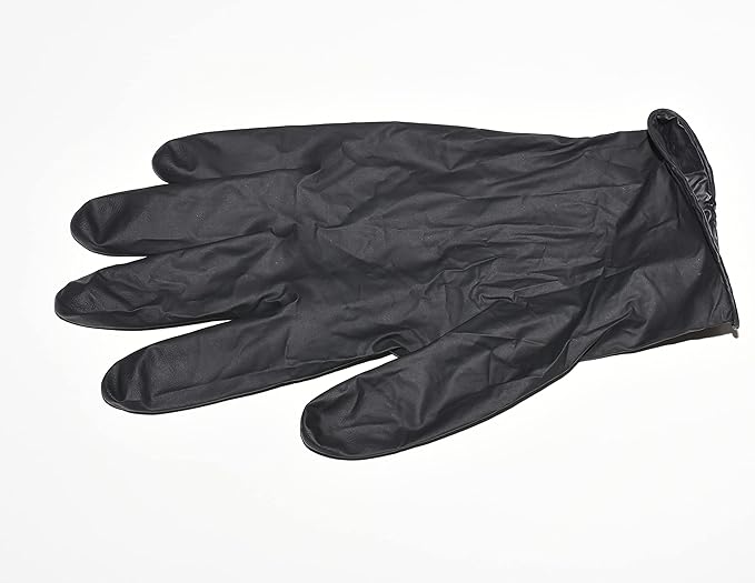 Safeguard, Nitrile Disposable Gloves, Powder Free, Industrial Grade Gloves, Latex Free, Dispenser Pack, Extra Large Size,Black, 100 Pc
