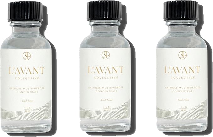 L'AVANT Collective Multipurpose Surface Cleaner Refill (Pack 3) | Provides a Powerful Clean to Remove Grease & Grime | Fresh Linen Scent | 3 x 1 FL oz/29.5 mL