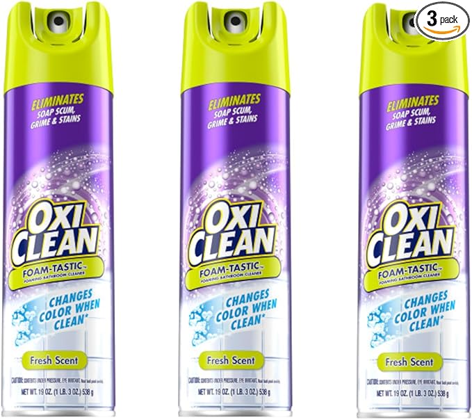 Kaboom 57037-35270 19 Oz Foam-Tastic Bathroom Cleaner With Oxi Clean (3 Pack)