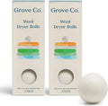Grove Co. Wool Dryer Balls, Reusable Laundry Balls for Dryer, 100% New Zealand Wool, Reduce Drying Time, Wrinkles & Static, Sustainably Designed Laundry Essentials, Hypoallergenic, Unscented, 3 Pack