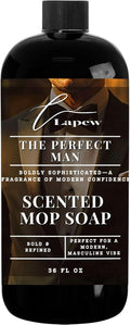 Lapew The Perfect Man Scented Mop Soap - Luxury Floor Cleaner Concentrate for Mopping Tile, Laminate, Vinyl & Hardwood | Streak-Free, Low-Foam | 36 oz