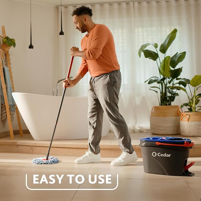 O-Cedar EasyWring RinseClean Refill 4-Pack, Blue, 4 Count