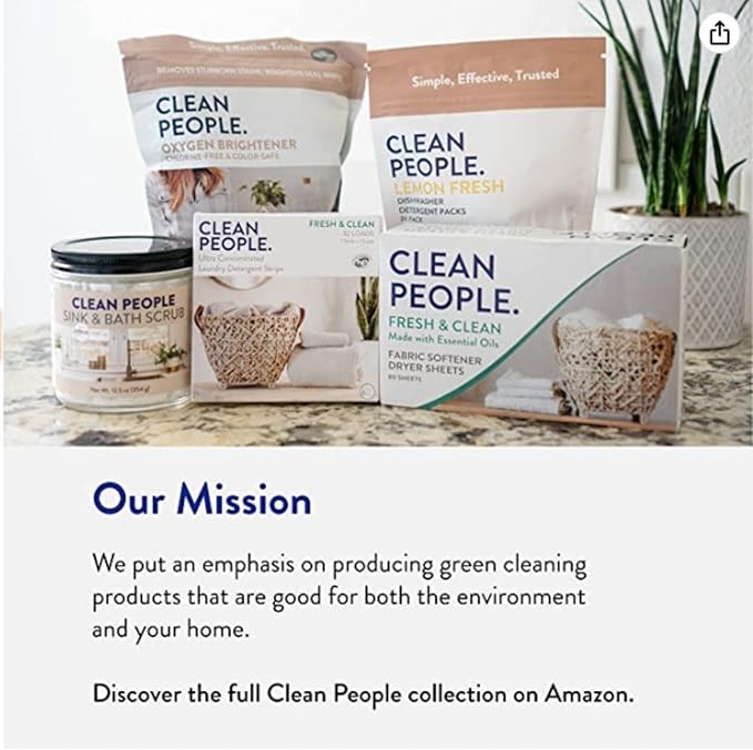 Clean People Stain Remover Spray - Natural Plant & Mineral-Based Ingredients - Non-Toxic Laundry Spot Treatment for Food, Pet & Baby Stains - Boosted with Enzymes - Fabric Safe - 16oz
