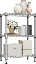 M MZG 750 lbs 3 Tier Shelf Metal Storage Shelves Shelving Wire Rack Heavy Duty Closet Organizers for Garage Kitchen Bathroom Laundry Chrome 13.8" D x 23.6" W x 35.5" H