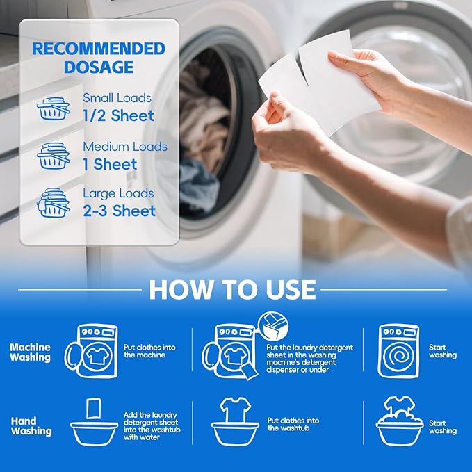 BellaLuce 2 Pack Laundry Detergent Sheets - 800 Loads Boys Santal Laundry Sheets for Dorm,College,Home,Hotel,Apartment,Family School Travel Essentials