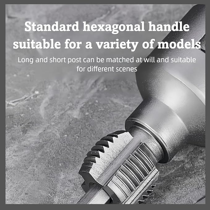 Integrated Internal & External Pipe Threading Tool, PVC Dual-function Pipe Threading Tool for 1/2" & 3/4" Pipes, Electric Drill Compatible PVC & Plastic Pipe Threader Kit for Home Repair (1/2"+ 3/4")