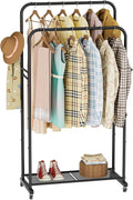 Golpart Clothes Garment Coat Rack Drying Clothing Racks Metal Freestanding for Hanging Clothes Portable Closet for Laundry Bedroom Black