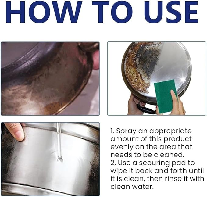 2PCS Spray Splash Cleaner, Splash Foam Spray All Purpose Cleaner, Suitable For Cleaning Pots,Oven, Stoves, Pot Bottoms, Kitchen Ventilators, Etc