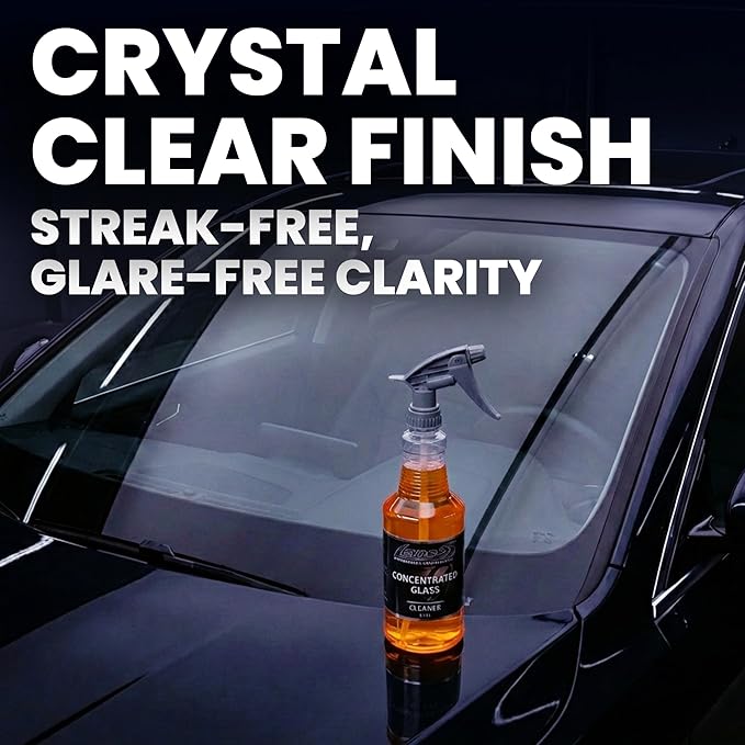 LANE'S Concentrated Auto Glass Cleaner | Tint-Safe Car Windshield, Window Cleaner | Removes Automotive Smoke Film, Fingerprints, & Smudges | Streak-Free, Safe for All Glasses | 32oz, 2 Pack
