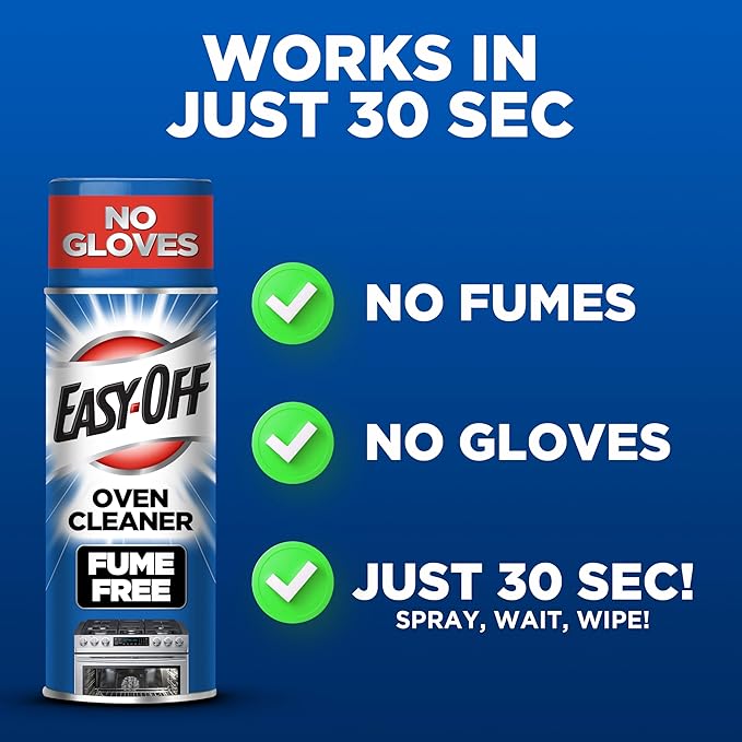 Easy-Off Fume Free Oven Cleaner Foam, Removes Grease & Burned-On Food, For Ovens, Air Fryers & More 14.5oz (6-count)