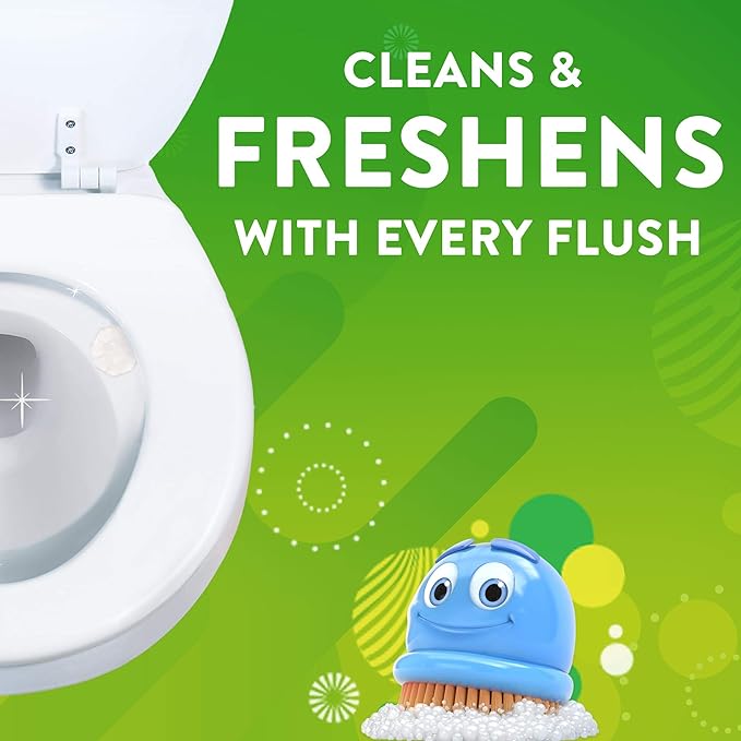 Scrubbing Bubbles Fresh Gel Toilet Bowl Cleaning Stamps, Helps Keep Toilet Clean and Helps Prevent Limescale & Rings, Berry Burst Scent, 1 Dispenser with 6 Fresh Gel Stamps