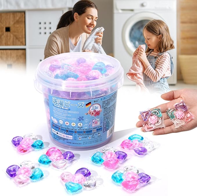 5 in 1 Laundry Beads - 5 in 1 Laundry Pods with Fabric Softener & Scent Beads(100PCS)