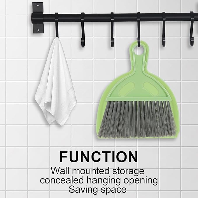 6PCS Small Dustpan and Brush Set, Mini Dust Pan and Brush, Hand Broom and Dustpan Set, for Cat Litter, Kitchen, Tables, Countertops, Cars, etc.