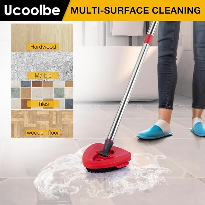 Spin Mop Scrub Brush for O-Cedar EasyWring 1 Tank System, Scrubber Brush Replacement Head with Stiff Bristle, Great for Bathroom, Kitchen, Pool, Glass and Tile Walls, No Include Mop Handle and Base
