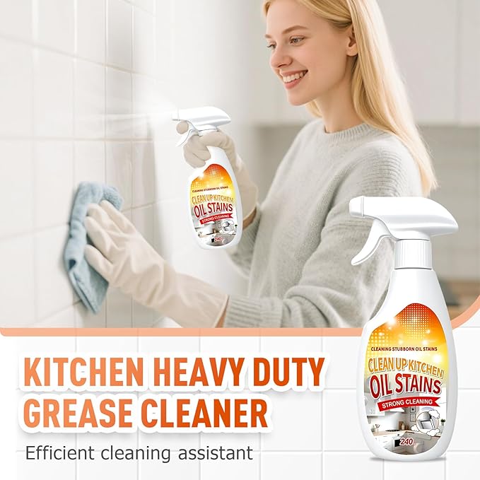 AIIONP Heavy Duty Degreaser, 2025 Upgraded Kitchen Cleaner, Multipurpose Oil Stain Remover for Restaurant Grill, Strong Cleaning Spray for Home Chef (1)
