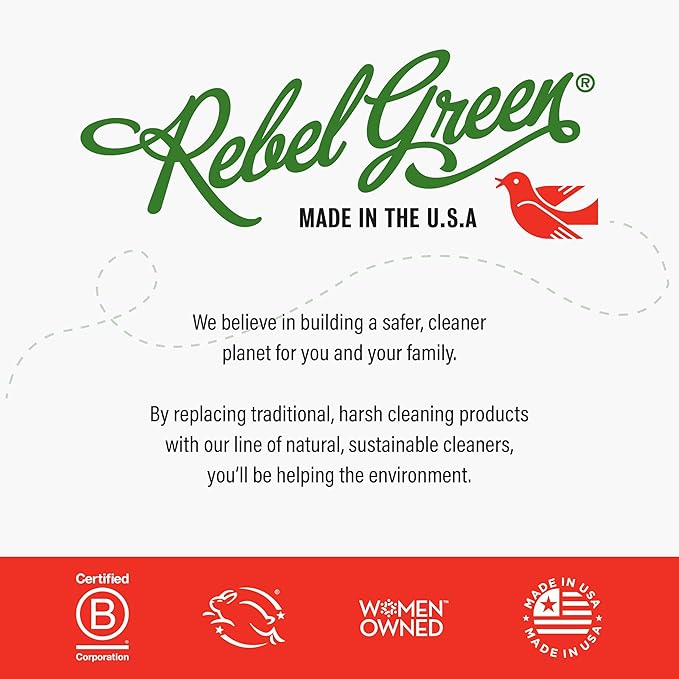 Rebel Green Natural All-Purpose Cleaning Spray - Derived Multi-Surface Cleaner with Essential Oils for Kitchen, Bath, Countertops and More - Lavender & Grapefruit Scent - 16 oz - 1 Pack