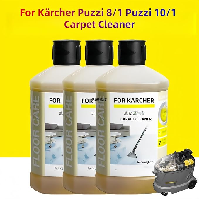 RM519 Sofa, Bed Sheet, Curtain, Fabric, 1L Carpet Cleaner. Compatible With Kärcher Puzzi 8/1, 10/1 SE BRC Series. All Upright And Compact Deep Carpet Cleaners(1 PCS)