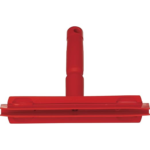 Vikan 77114 Squeegee,Ultra Hygiene,Dbl Blade,Hand,10",Red