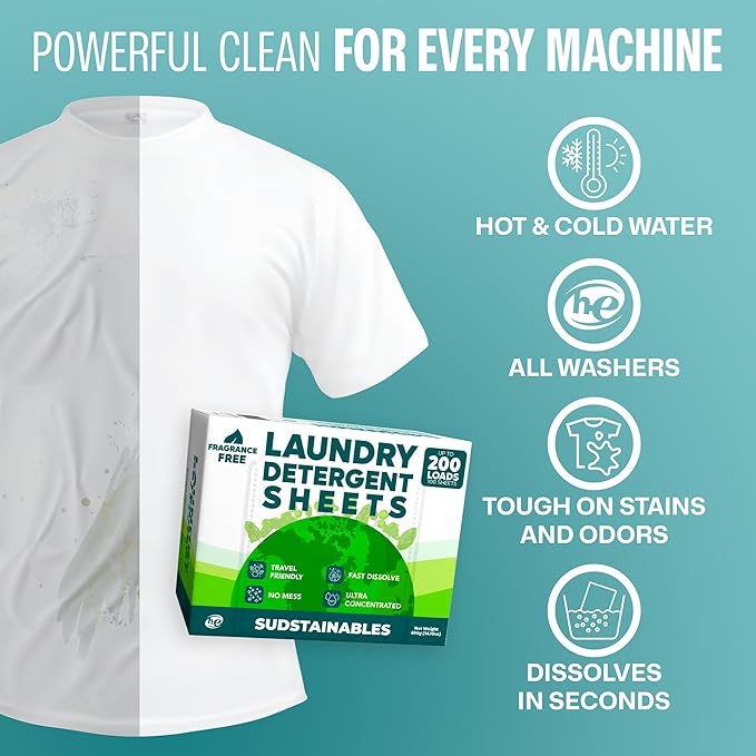 Fabric Softener Sheets bundle with 100 Strips Unscented Laundry Detergent Sheets