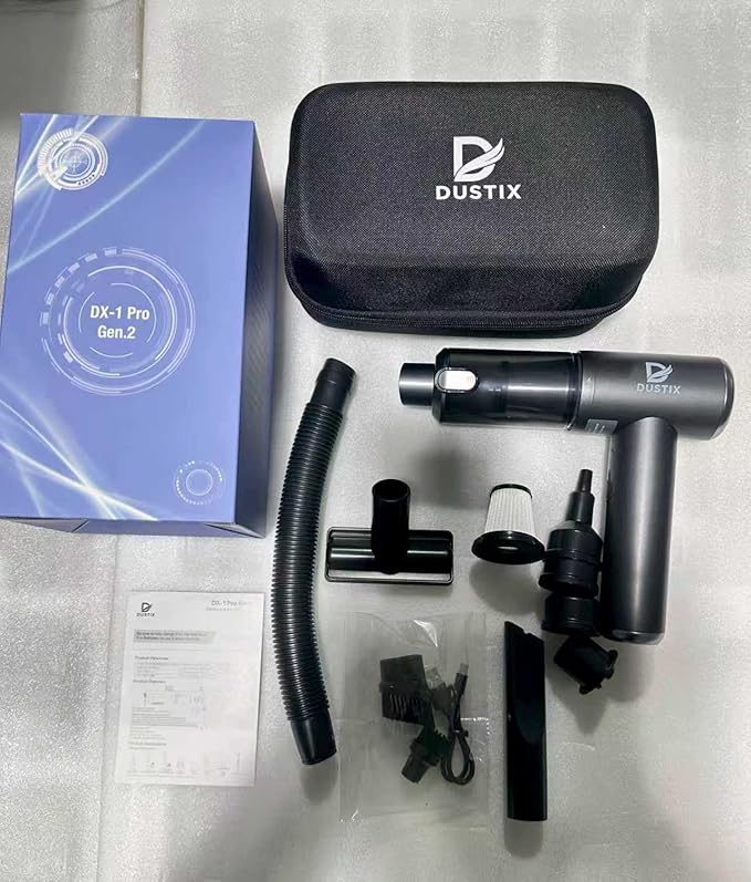 Car Vacuum Cleaner Cordless 20000Pa Powerful Handheld, Mini, Portable Car Hoover, 3 Speed Suction with One Click Dump, Rechargeable 7800mAh, Blower Inflator Deflator, Car Cleaning Kit