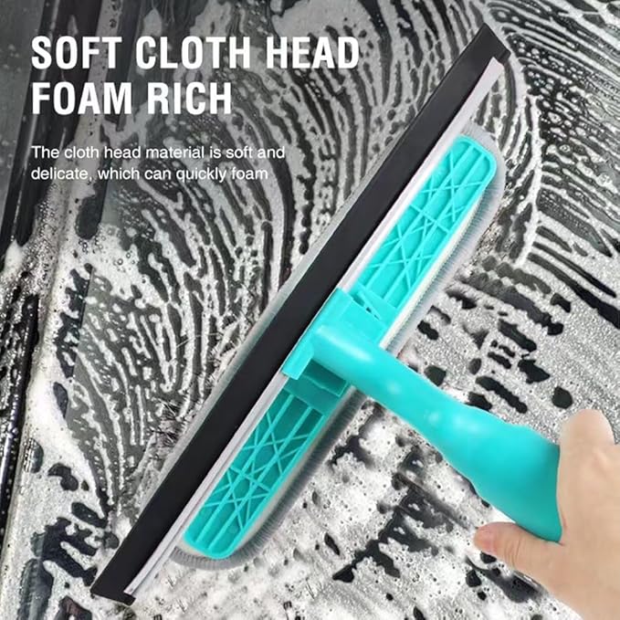 4 in 1 Window Cleaning Kit, Professional Window Vacuum Squeegee with Spray Bottle, Cleaner Brush Tools for Shower Wall Mirror Glass Car Windshield Countertop