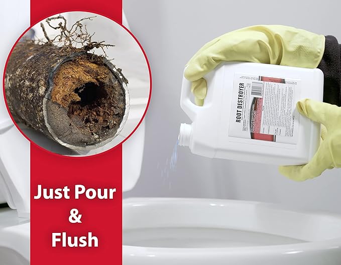 Root Destroyer – 2lbs- Root Killer for Sewer & Pipe Lines- Stops New Growth – Safe for All Plumbing
